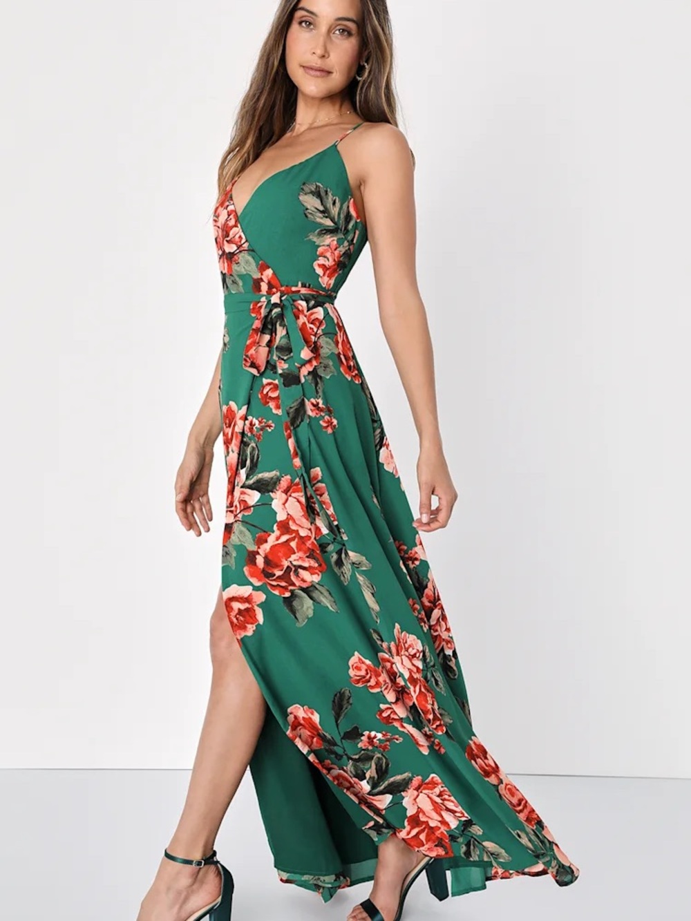 Lulu’s Floral Flirtation Print Wrap Dress Size Small - Picture 2 of 7